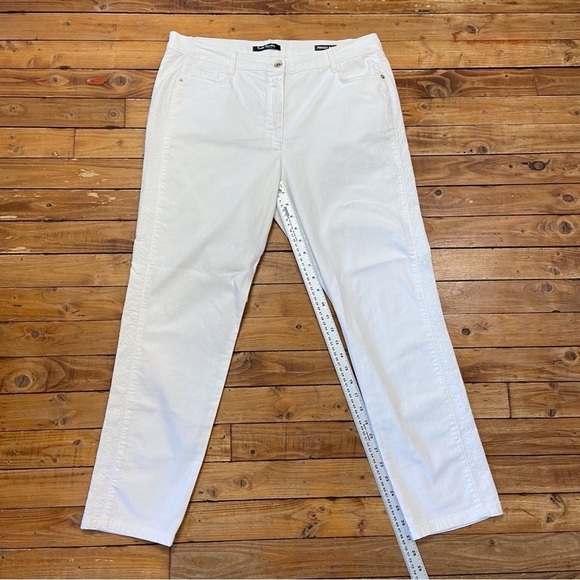 BETTY Barclay trousers white denim Perfect body high rise jeans plus size 16 - Picture 10 of 16